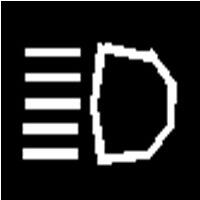 Headlamp high beam indicator